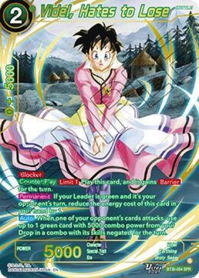 Videl Hates to Lose SPR BT30-054 Three Glorious Fighters Dragonball Super card