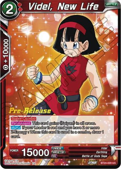 Videl New Life BT24-020 Beyond Generations Pre-Release Cards Dragonball Super card