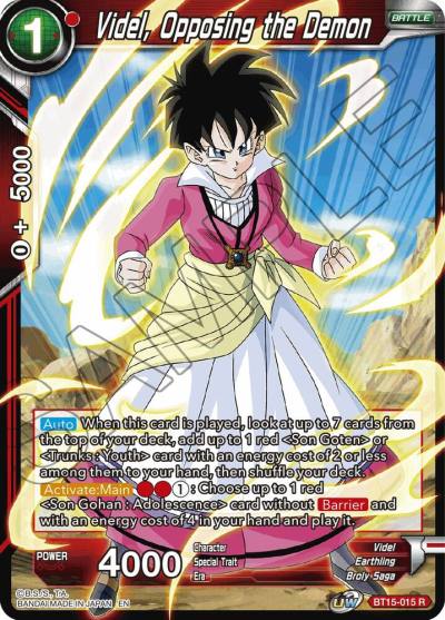 Videl Opposing the Demon BT15-015 Saiyan Showdown Dragonball Super card