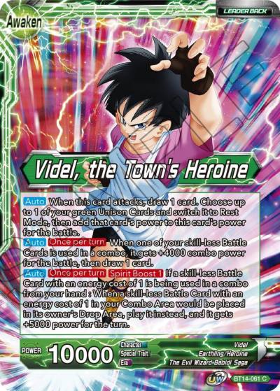 Videl Videl the Towns Heroine Foil BT14-061 Cross Spirits Dragonball Super card