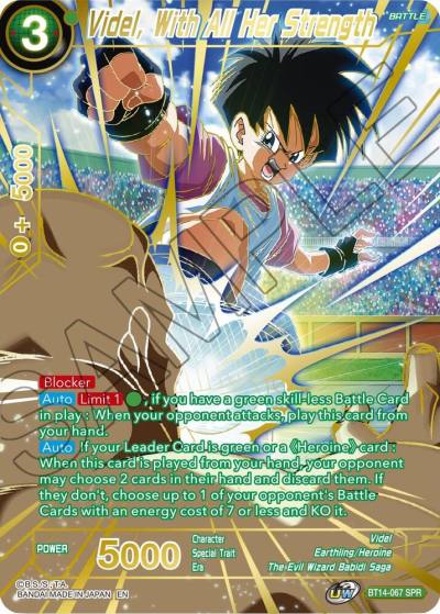 Videl With All Her Strength SPR BT14-067 Cross Spirits Dragonball Super card
