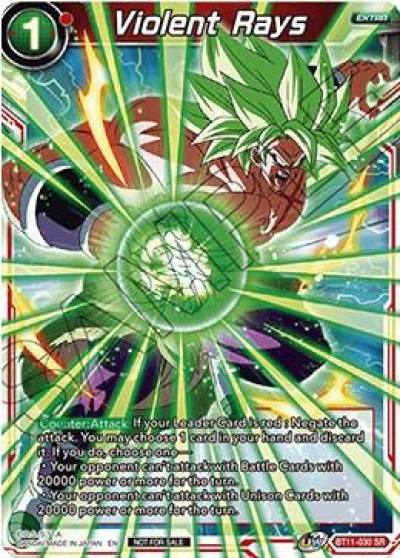 Violent Rays BT11-030 Tournament Promotion Cards Dragonball Super card