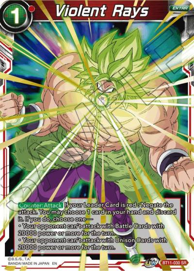 Violent Rays BT11-030 Vermilion Bloodline Dragonball Super card