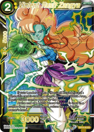 Violent Rush Zangya EX13-25 Special Anniversary Set 2020 Dragonball Super card