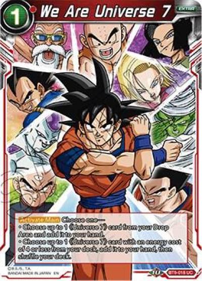 We Are Universe 7 BT9-018 Universal Onslaught Dragonball Super card