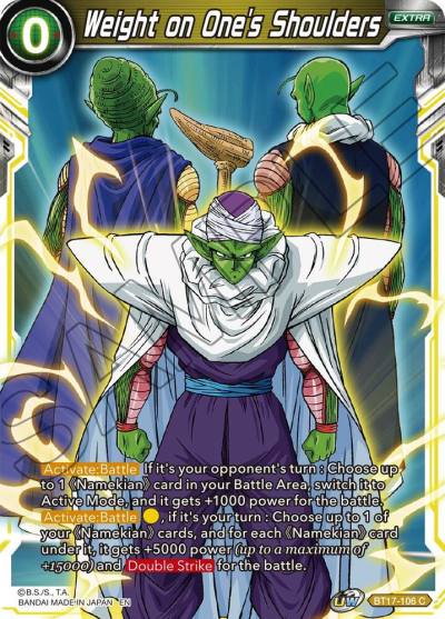 Weight on Ones Shoulders BT17-106 Ultimate Squad Dragonball Super card