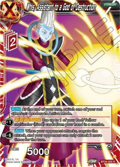 Whis Assistant to a God of Destruction BT24-005 Beyond Generations Dragonball Super card