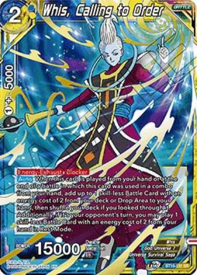 Whis Calling to Order BT16-131 Realm of the Gods Dragonball Super card