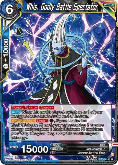 Whis Godly Battle Spectator BT30-142 Three Glorious Fighters Dragonball Super card