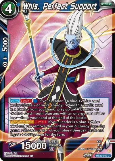 Whis Perfect Support BT22-052 Critical Blow Dragonball Super card
