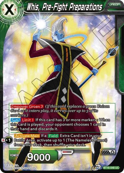 Whis Pre Fight Preparations BT16-048 Realm of the Gods Dragonball Super card