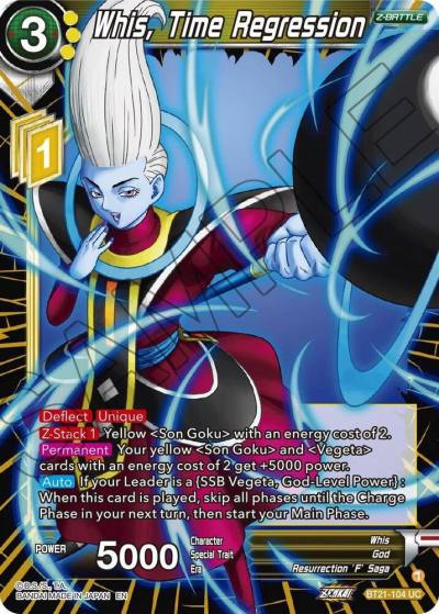 Whis Time Regression BT21-104 Wild Resurgence Dragonball Super card