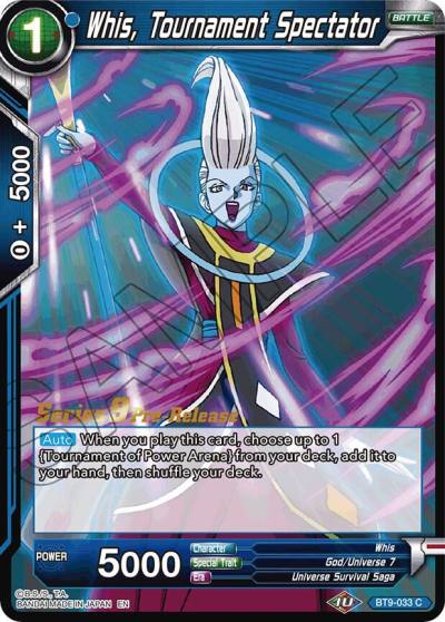 Whis Tournament Spectator BT9-033 Universal Onslaught Pre-Release Cards Dragonball Super card