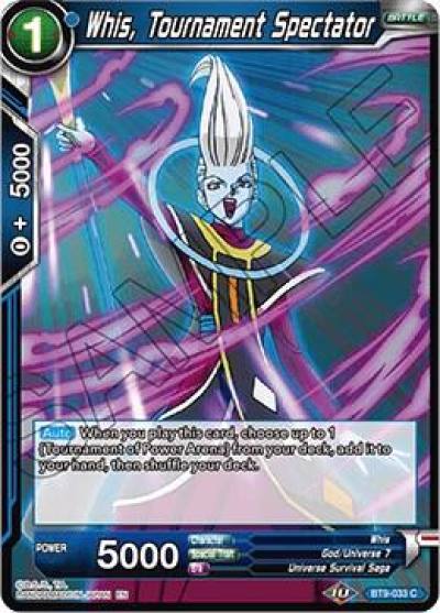 Whis Tournament Spectator BT9-033 Universal Onslaught Dragonball Super card