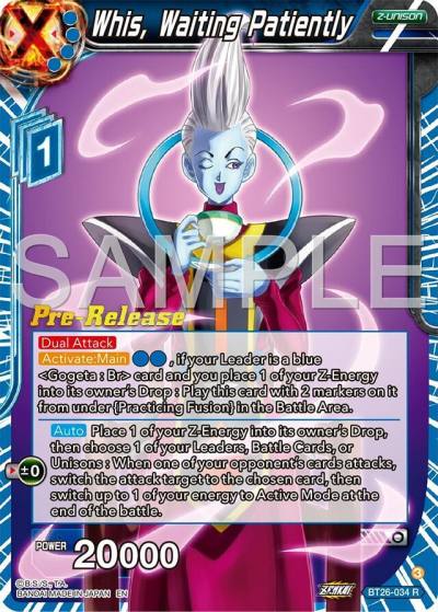 Whis Waiting Patiently BT26-034 Ultimate Advent Pre-Release Cards Dragonball Super card