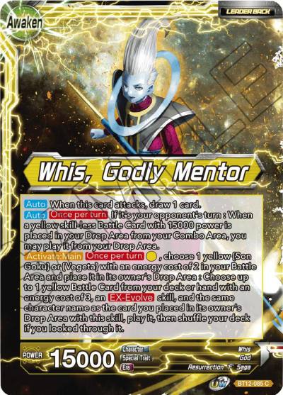 Whis Whis Godly Mentor BT12-085 Vicious Rejuvenation Dragonball Super card