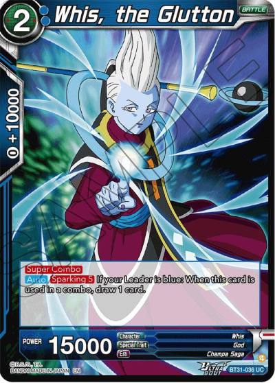 Whis the Glutton BT31-036 Impact Beyond Dimensions Dragonball Super card