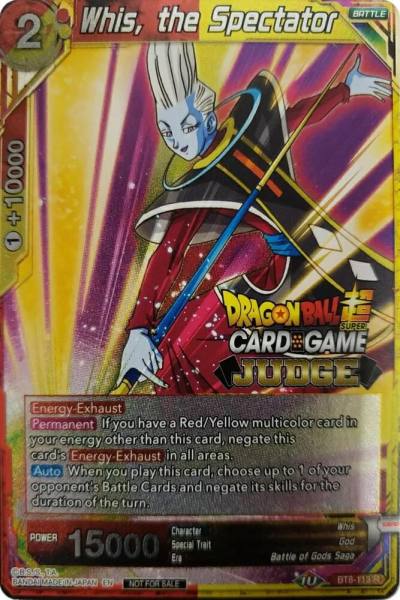 Whis the Spectator BT8-113 Judge Promotion Cards Dragonball Super card
