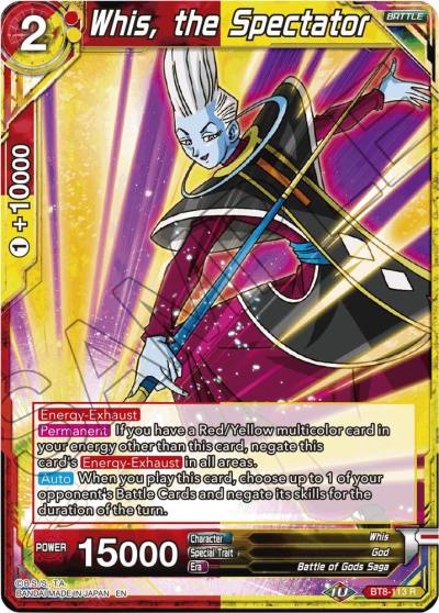 Whis the Spectator BT8-113 Malicious Machinations Dragonball Super card