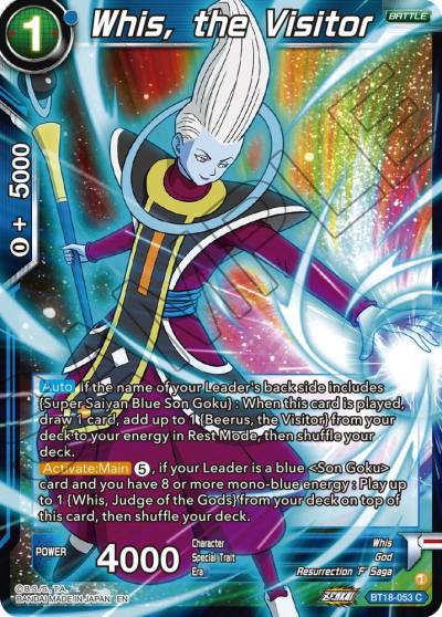 Whis the Visitor BT18-053 Dawn of the Z-Legends Dragonball Super card