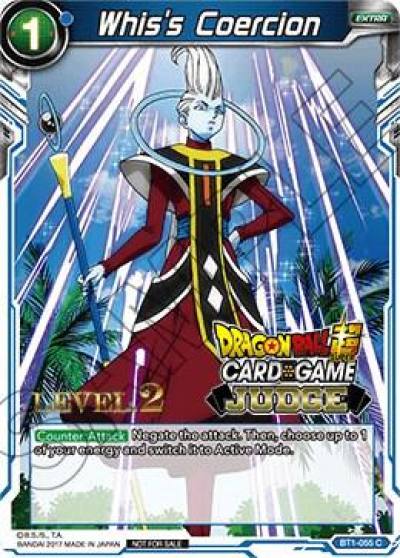Whiss Coercion Level 2 BT1-055 Judge Promotion Cards Dragonball Super card