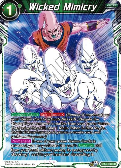 Wicked Mimicry Foil BT14-090 Cross Spirits Dragonball Super card
