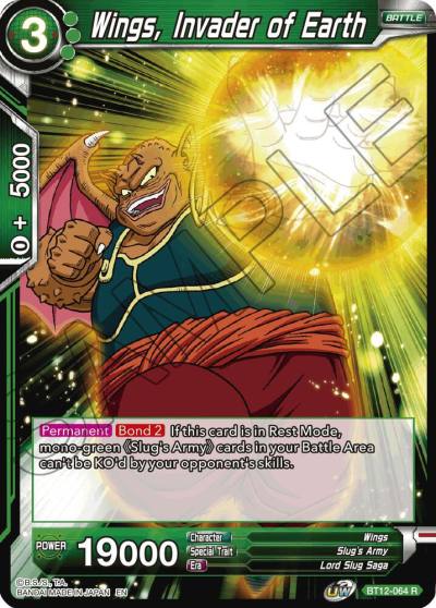 Wings Invader of Earth BT12-064 Vicious Rejuvenation Dragonball Super card
