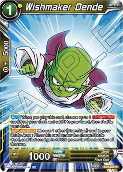 Wishmaker Dende TB3-059 Clash of Fates Dragonball Super card