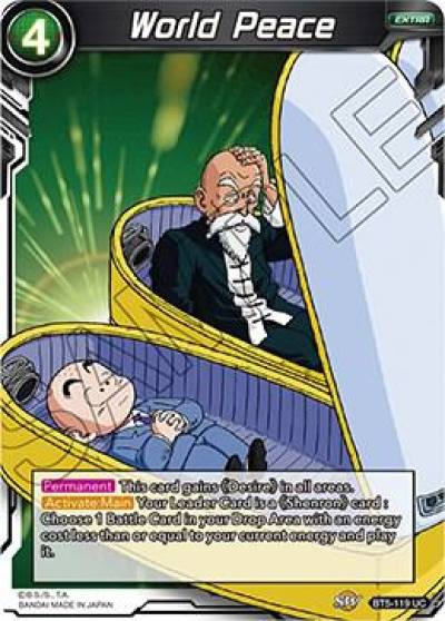 World Peace BT5-119 Miraculous Revival Dragonball Super card