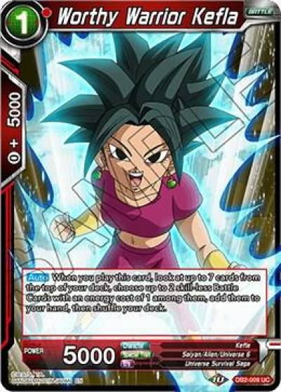 Worthy Warrior Kefla DB2-009 Draft Box 05 - Divine Multiverse Dragonball Super card