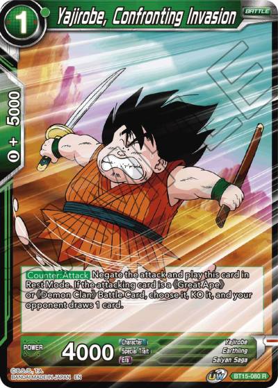 Yajirobe Confronting Invasion BT15-080 Saiyan Showdown Dragonball Super card