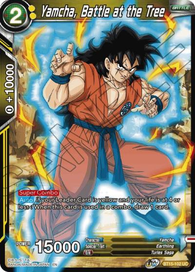 Yamcha Battle at the Tree BT15-102 Saiyan Showdown Dragonball Super card