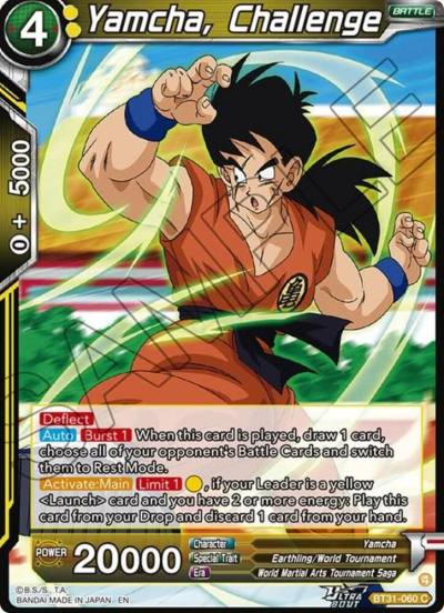 Yamcha Challenge BT31-060 Impact Beyond Dimensions Dragonball Super card
