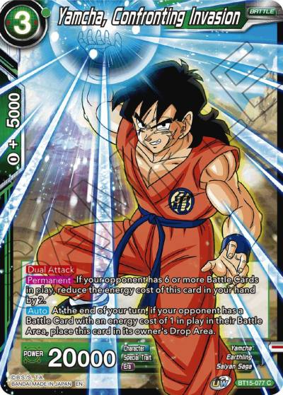Yamcha Confronting Invasion Foil BT15-077 Saiyan Showdown Dragonball Super card