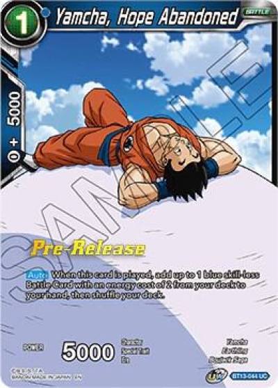 Yamcha Hope Abandoned BT13-044 Supreme Rivalry Pre-Release Cards Dragonball Super card