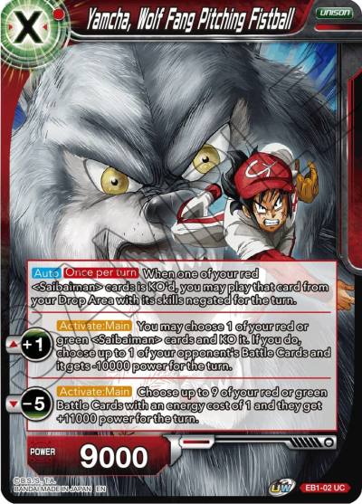 Yamcha Wolf Fang Pitching Fistball EB1-02 Battle Evolution Booster Dragonball Super card