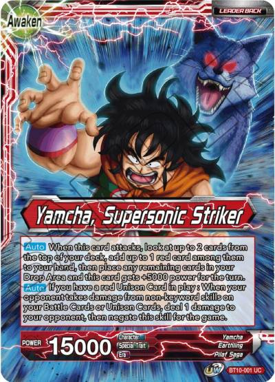 Yamcha Yamcha Supersonic Striker BT10-001 Rise of the Unison Warrior Dragonball Super card