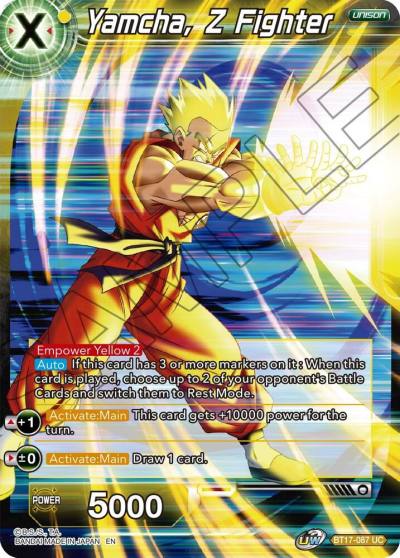 Yamcha Z Fighter BT17-087 Ultimate Squad Dragonball Super card