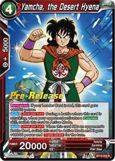 Yamcha the Desert Hyena BT10-009 Rise of the Unison Warrior Pre-Release Cards Dragonball Super card