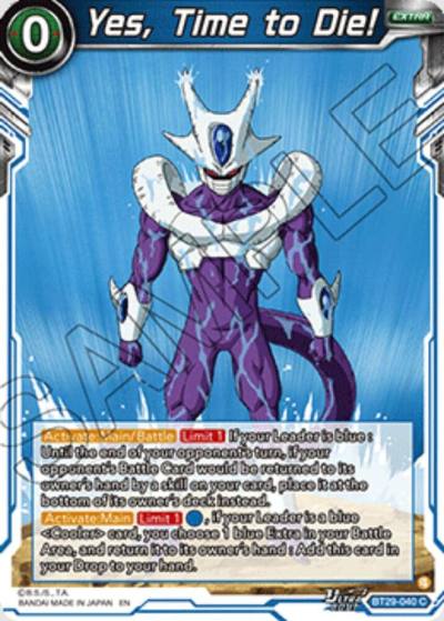 Yes Time to Die BT29-040 Fearsome Rivals Dragonball Super card