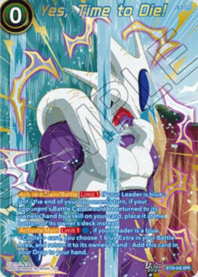 Yes Time to Die SPR BT29-040 Fearsome Rivals Dragonball Super card
