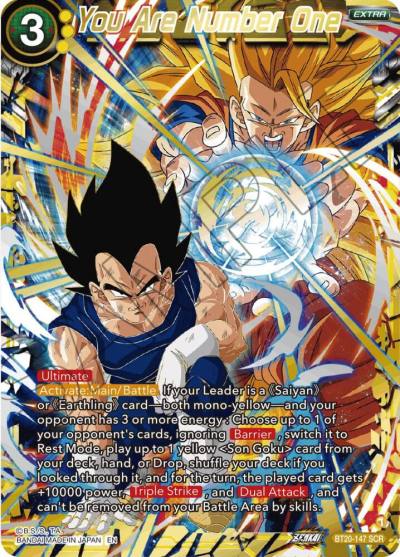 You Are Number One Alternate Art BT20-147 Power Absorbed Dragonball Super card