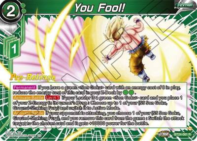 You Fool BT24-061 Beyond Generations Pre-Release Cards Dragonball Super card