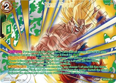 You Fool Collector Booster Gold BT24-061 Beyond Generations Dragonball Super card