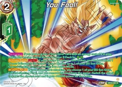 You Fool Collector Booster Silver BT24-061 Beyond Generations Dragonball Super card