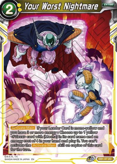 Your Worst Nightmare EB1-47 Battle Evolution Booster Dragonball Super card