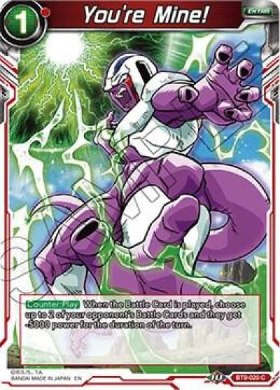 Youre Mine Foil BT9-020 Universal Onslaught Dragonball Super card