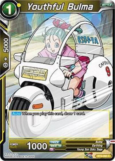 Youthful Bulma BT3-095 Cross Worlds Dragonball Super card