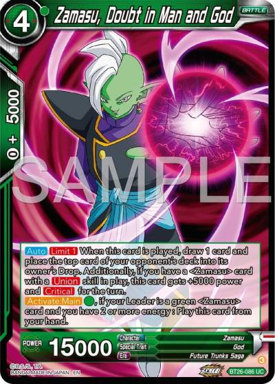 Zamasu Doubt in Man and God BT26-086 Ultimate Advent Dragonball Super card