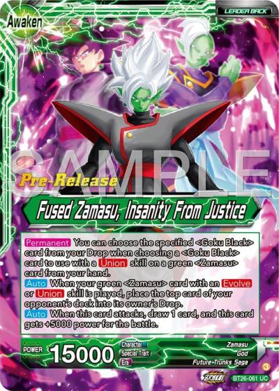 Zamasu Fused Zamasu Insanity From Justice BT26-061 Ultimate Advent Pre-Release Cards Dragonball Super card
